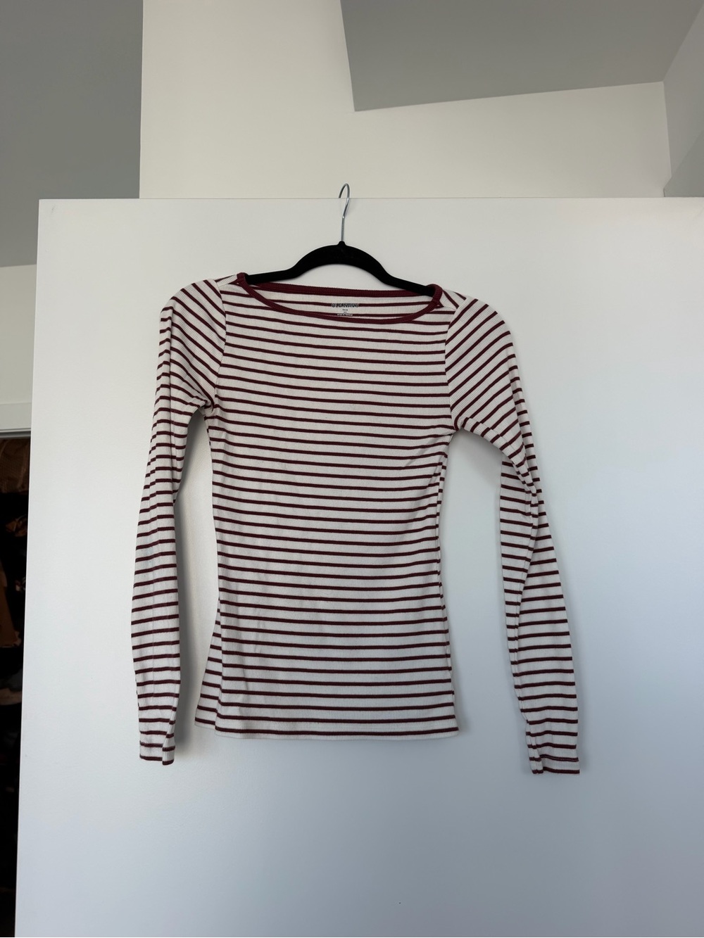 Old Navy Boatneck Striped Long-Sleeve Top